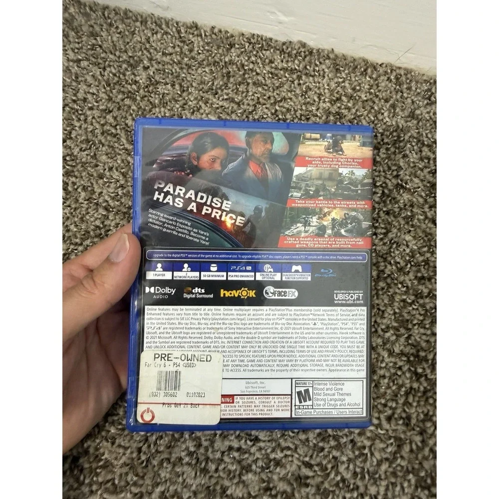 Far Cry 6 (Sony PlayStation‎ 4 PS4, 2021) - Complete - CIB - Tested, Working